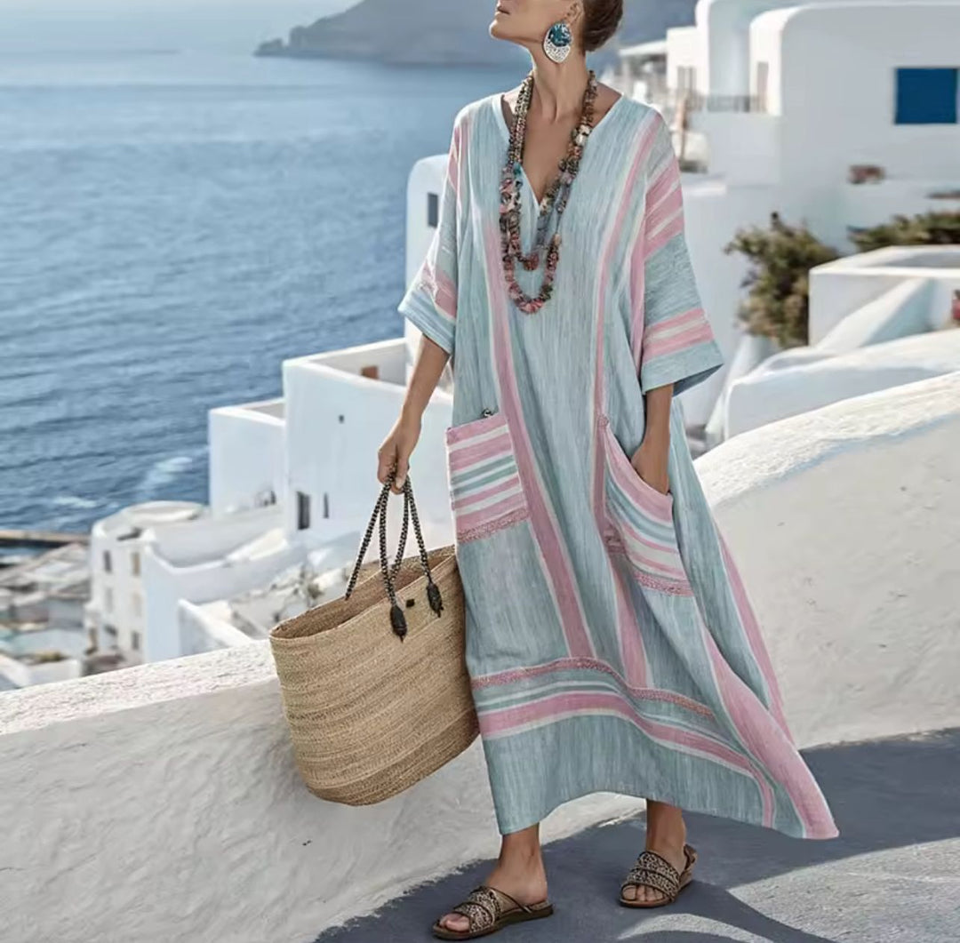 Elegancka Mary - Długa sukienka plażowa na modny letni look