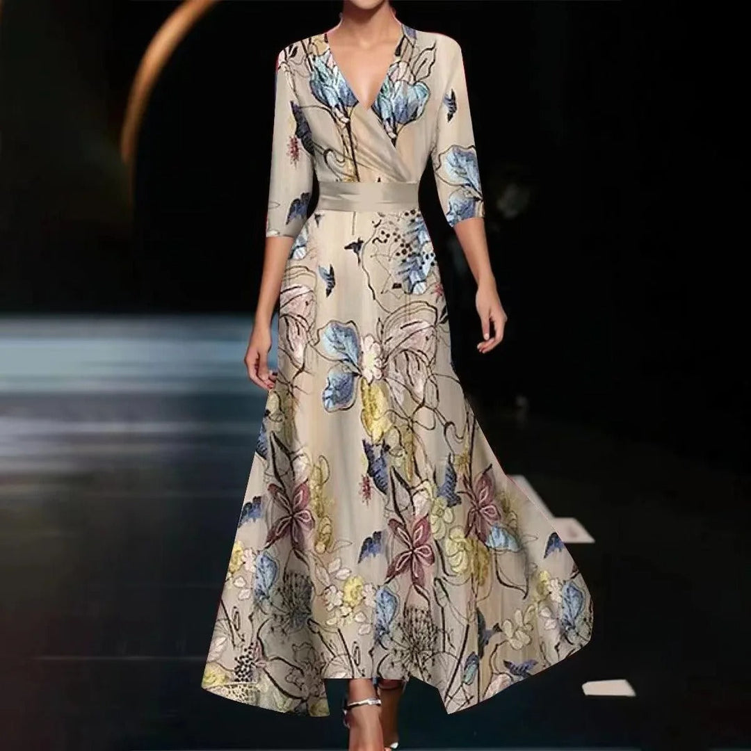 Ysa | Elegancka Sukienka z Kwiatowym Wzorem
