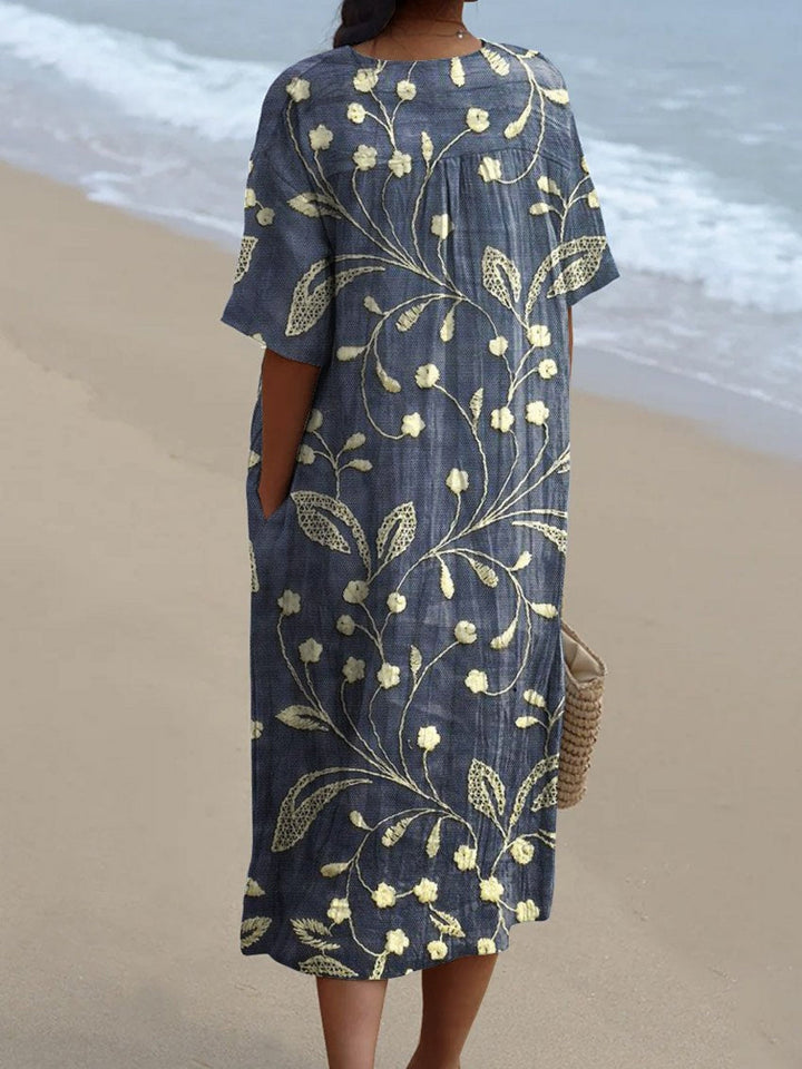 Lieke - Sukienka w Kwiaty w Stylu Vintage