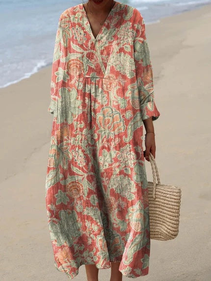 Elin - Sukienka w Kwiaty w Stylu Vintage